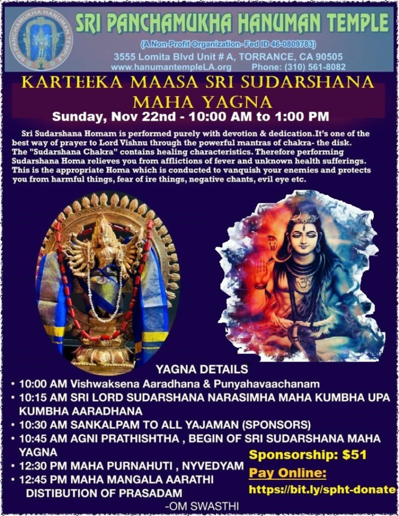 Karthika Masa Sri Sudharsana Maha Yagna Sri Panchamukha Hanuman